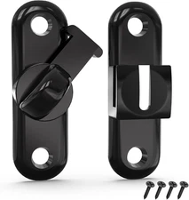 Flip Barn Door Lock, 90/180 Degree Door Latch Lock, Zinc Alloy Gate Latches Hard