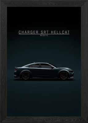 Dodge Charger SRT Hellcat Redeye gerahmtes Wandbild Poster Leinwanddruck Bild