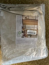 2 Panel Set – 60” Wide Linen Look Curtains – Natural Farmhouse Style – Grommet