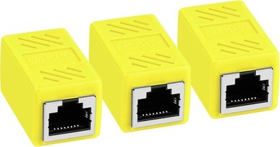RJ45 Kupplung Cat7 3er Set, LAN Verbinder Ethernet Kabel Verlängerung, Netzwerk