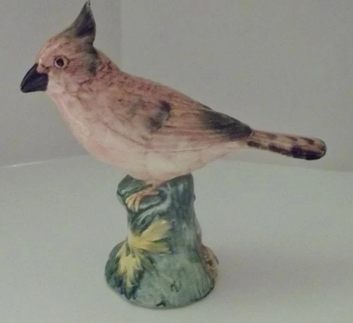Stangl Pottery Bird PINK CARDINAL #3444 & initials"EPF"