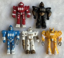 5 Vintage 1994 Soma Robot Warrior Rubber Sonic Rangers Mini Figures Lot