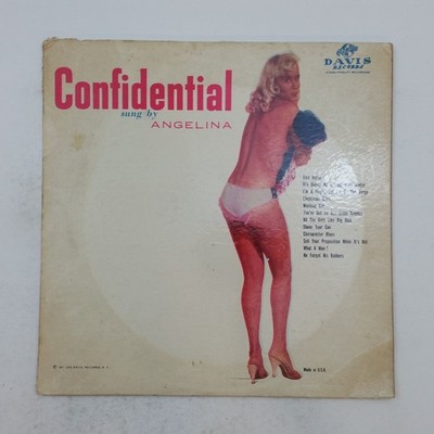 ANGELINA (THE SINGING MODEL) Confidential JD112 LP Vinyl VG++ Cvr VG near+ 1957