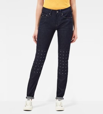 G-Star, Ladies, Jeans, Skinny, 3301 MS High Skinny, Dark Blue, W33 L30