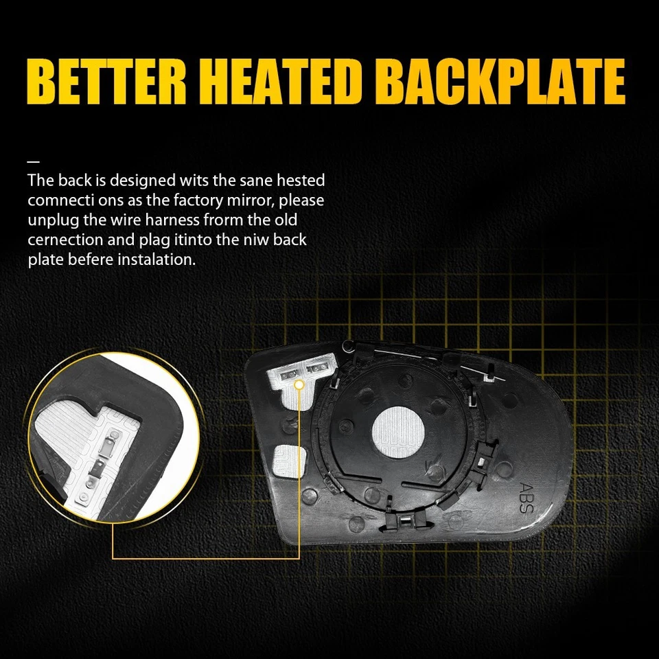 LH Heated Mirror Glass Fit Mercedes Benz C/ E-Class W203 W211 E320G E350 1-10x — 第 2/4 张图片