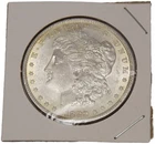 1880 Morgan Silver Dollar Philadelphia Mint BU Natural Holder Toning Raw