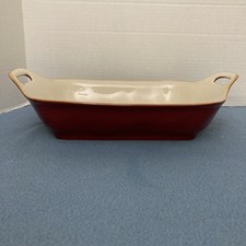 Pier 1 Imports Barca Red 16"x11" Stoneware Lasagna/Casserole Dish w/Handles