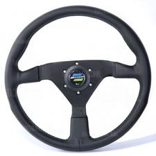 14inch Leather Spoon Sport Racing Tuning Sport Steering Wheel Black Stitching 14inch Leather Spoon Sport Racing Tuning Sport Steering Wheel Black Stitching