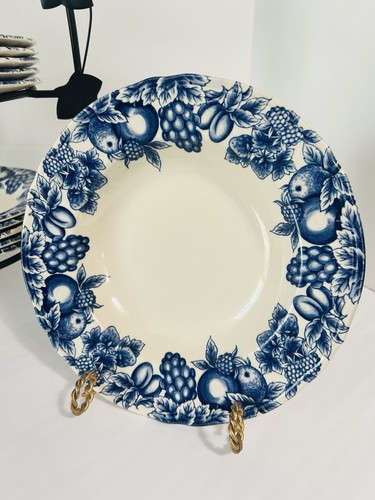 VTG Set Of Libbey Tableware ~ Eden Fruit&Berries~Six Plates~Six Soup Pasta Bowls - Picture 3 of 21
