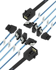 2Pack SFF-8643 to 4X SATA 90-Degree Right-Angle Adapter Cable - 0.5M/1.64FT I...