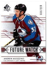 2014-15 Upper Deck SP Authentic Future Watch ANDREW AGOZZINO 258 #/999 Avalanche