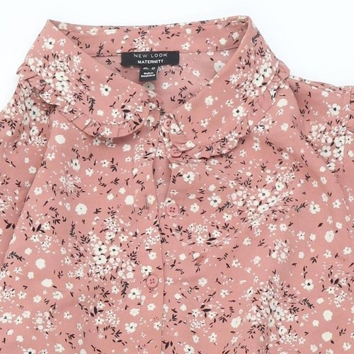New Look Women’s Pink Floral Maternity Shirt Dress - Picture 12 of 12
