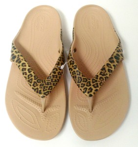 leopard croc flip flops