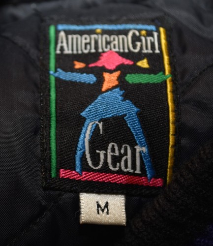 American Girl Doll Gear Purple Black Varsity Lettermans Youth Jacket Size M - Picture 12 of 12