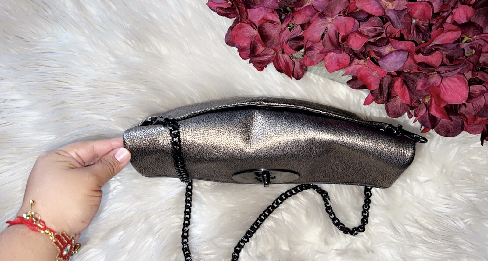 COACH Gold Metallic Crossbody Bag Gem