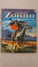 1958 Original Zorro And The Secret Plan A Little Golden Book WALT DISNEY Western