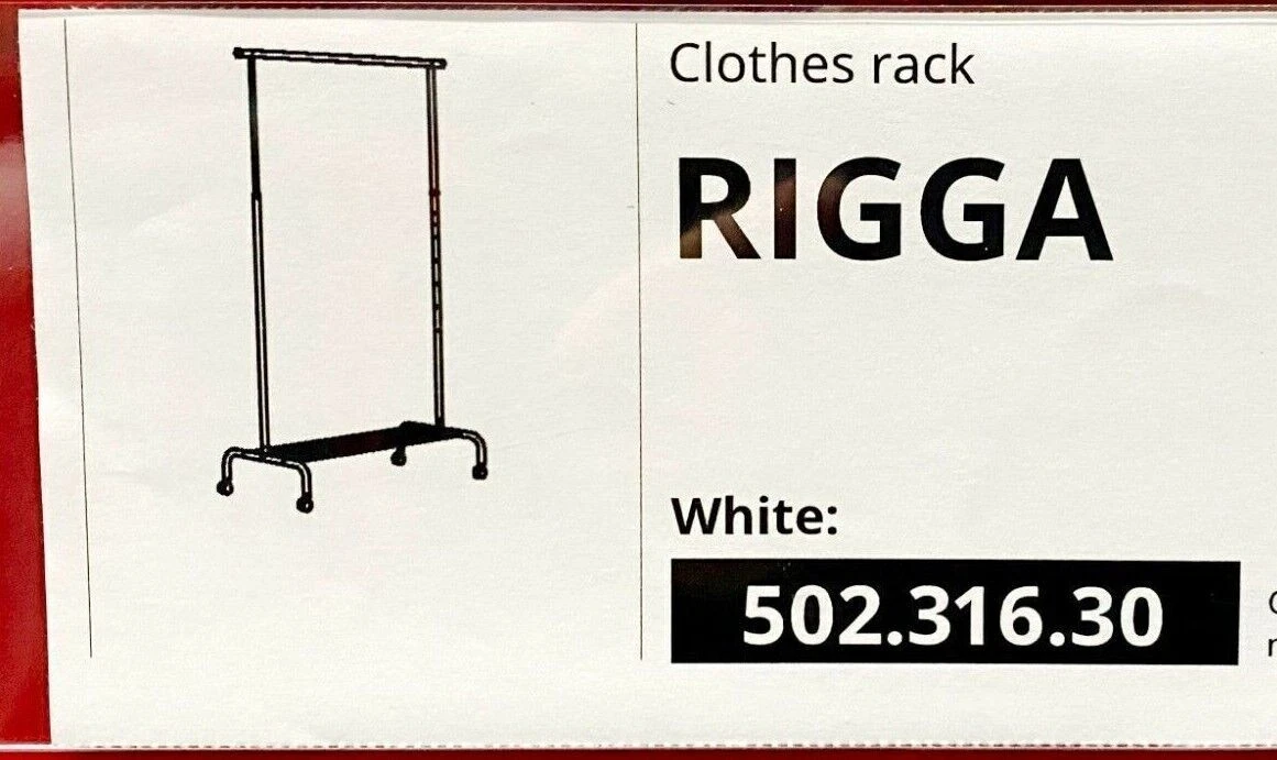 RIGGA White Clothes Rack - Popular & Practical - IKEA