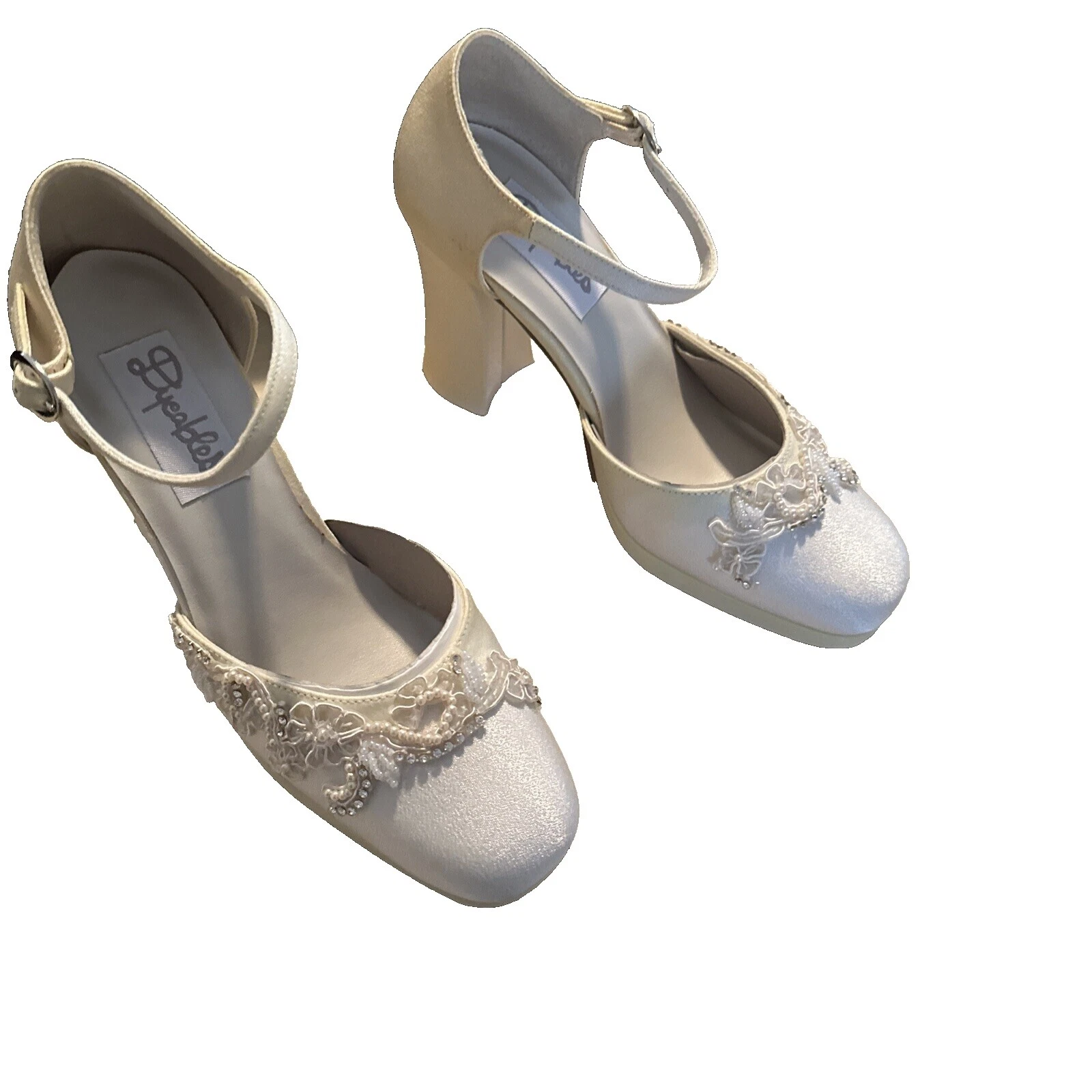 Platforms & Wedges White Synthetic Bridal Shoes