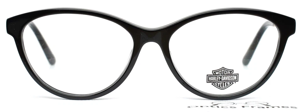 Harley Davidson HD0570 001 黑色女式椭圆形全边眼镜 53-15-145 B:40 — 第 2/4 张图片
