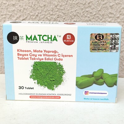 30 Tabs Matcha Form Tee Tablette Premium Japanischen Detox Antioxidans Brenner N