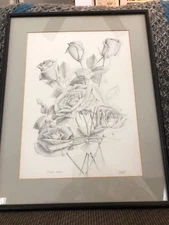 J Zerby Buds & Blooms  Pencil Drawing