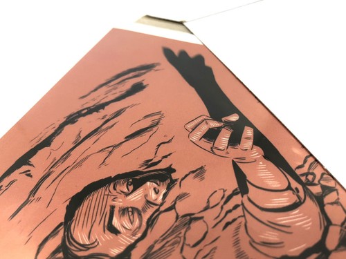 Sinking in Quicksand , Misadventure  Horror Square Greeting Card - Picture 3 of 3