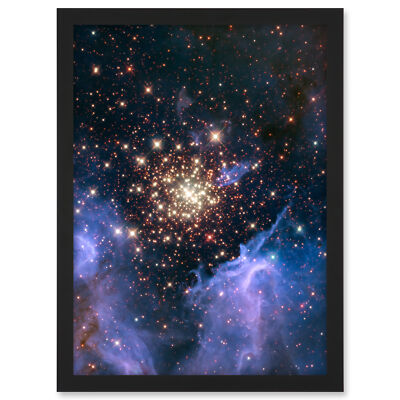 Hubble Weltraumteleskop Starburst Cluster NGC 3603 Nebelfeuerwerk gerahmte Kunst A3
