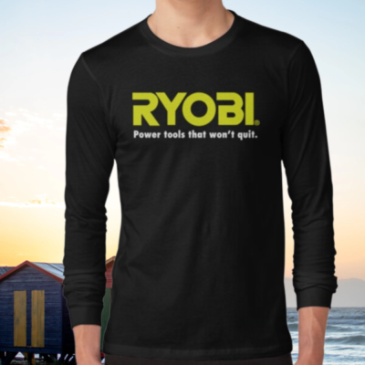 #ad New item Power Tools Ryobi Long Sleeve Logo TEE T Shirt Funny Size S to 5XL $30.40
