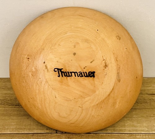 Vintage Thurnauer ovale Holzschale Bauernhaus primitives Dekor 6,5 Zoll - Bild 5 von 5