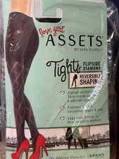 Assets by Sara Blakely by Spanx Flipside Diamond Shaping Tights Black Size 5