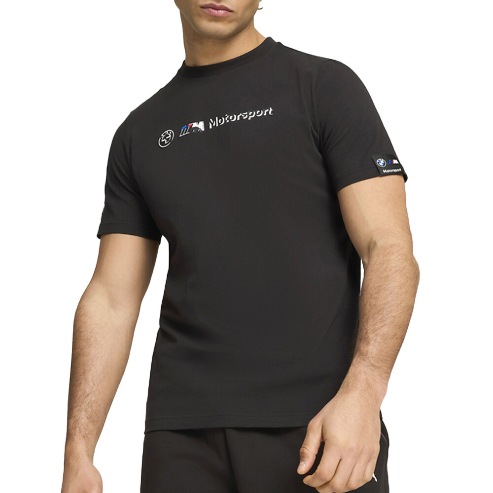 Футболка с круглым вырезом и коротким рукавом с логотипом Bmw Bmw Mms + мужские черные повседневные топы 6274680
