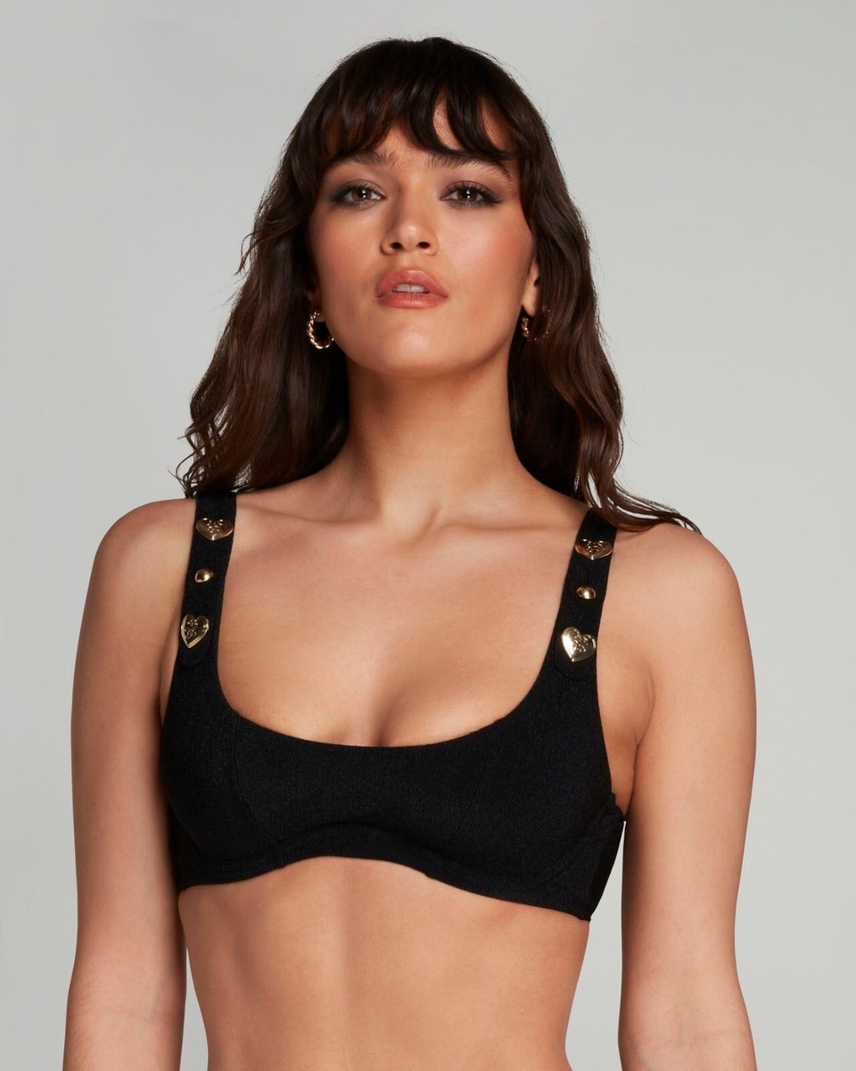 Agent Provocateur Julles Black Bikini Top 36A NWT $160 | eBay