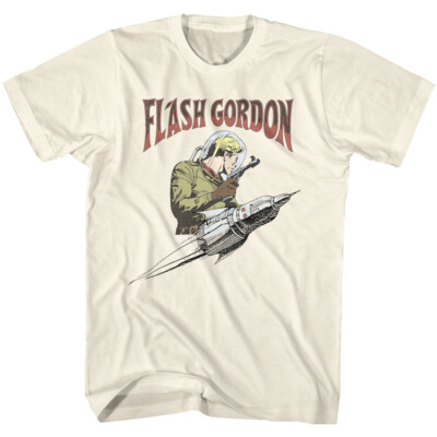 Flash Gordon Classic 80's Movie Flash Ray Gun Spaceship Men's T Shirt 
