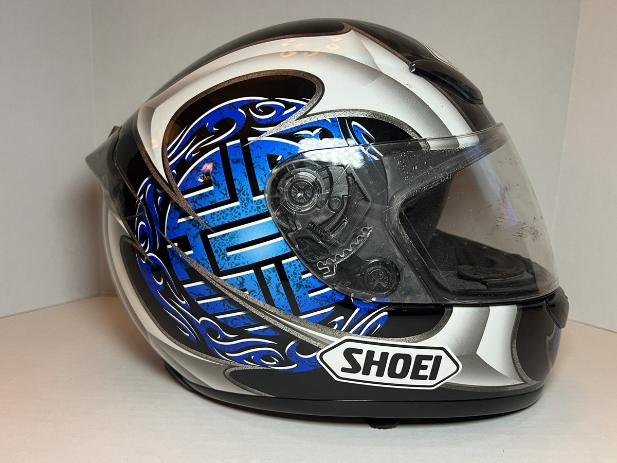Shoei XR-1000 Cutlass Vented Blue/Silver FULL FACE Motorcycle Helmet Pre  Owned