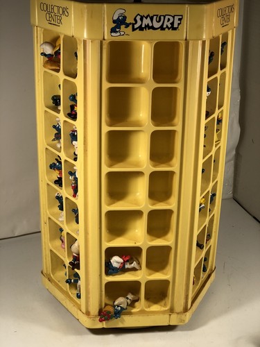 Vintage Smurf Collectors Center Spinning Store Display With 72 Figures - Picture 12 of 18