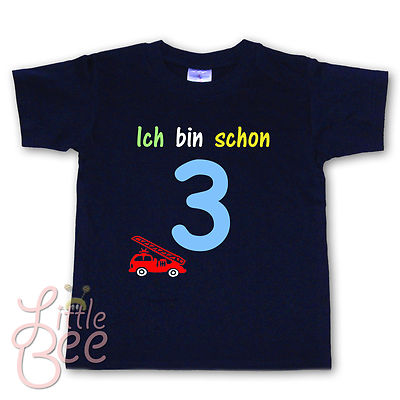 Geburtstagsshirt  Ich bin schon 3  WAHL Motiv Wunschname Größe Farbe  NEU