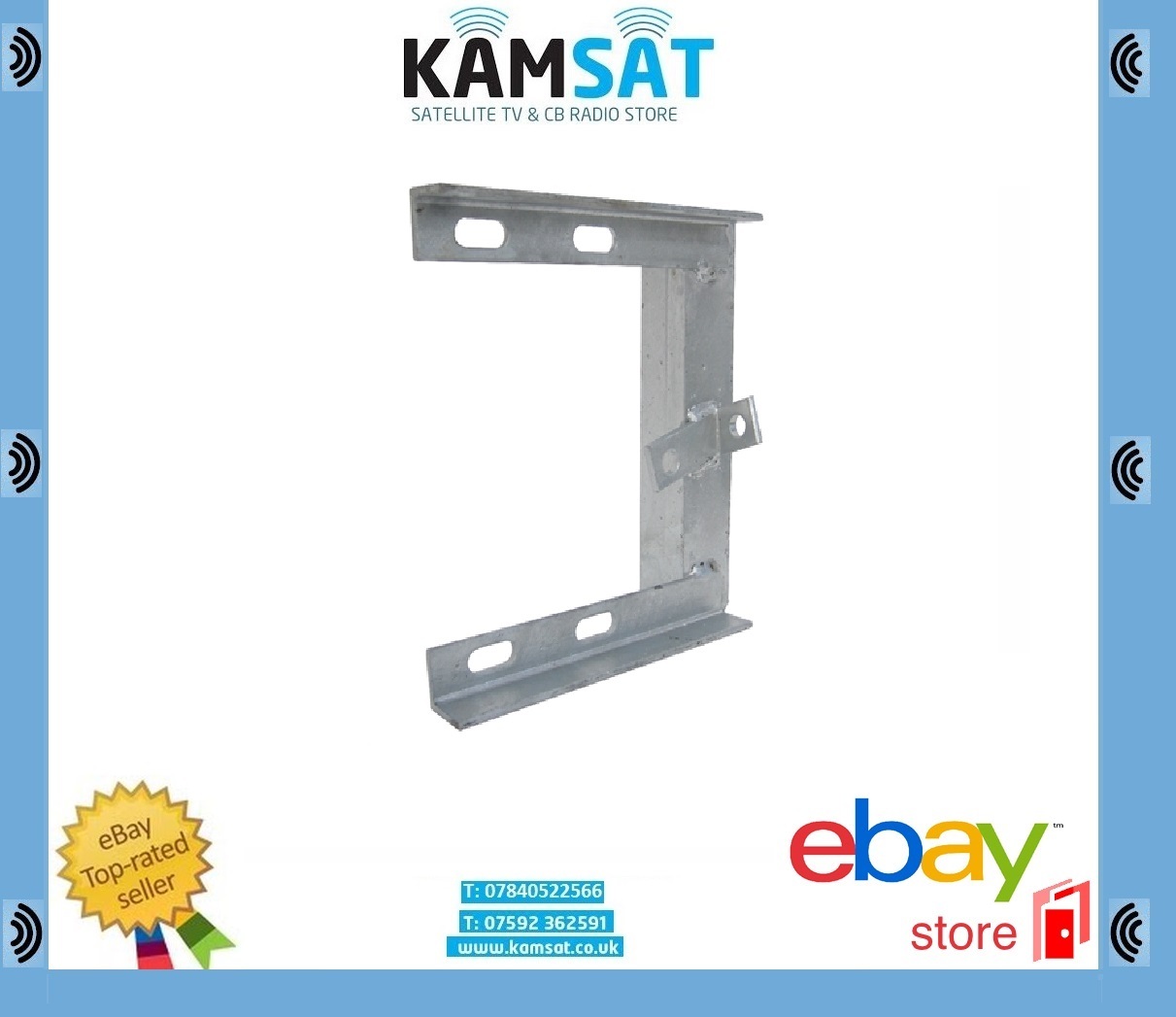 TV Aerial Chimney Bracket HEAVY DUTY Galvanised 9 inch X 8 inch eBay
