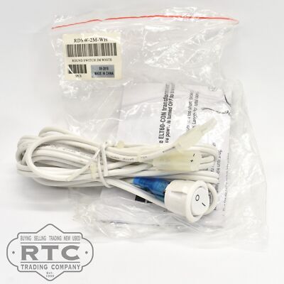 Tresco Rev-A-Shelf Round Switch 2M White RDSW-2M-WH