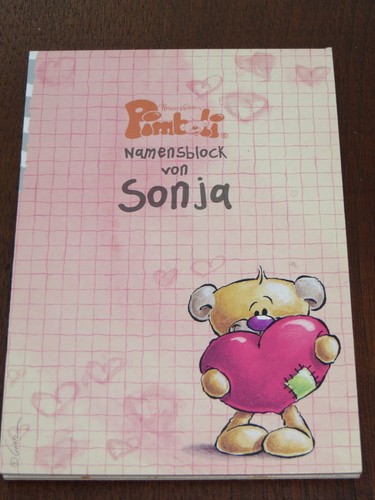 PIMBOLI A6 Block Namen AUSSUCHEN Namensblock NEU 35 Blätter + Sticker Herz - Picture 21 of 23