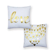 Set of 2 Love Hearts Decorative Throw Pillow Covers 18 x 18 inches 45x45cm