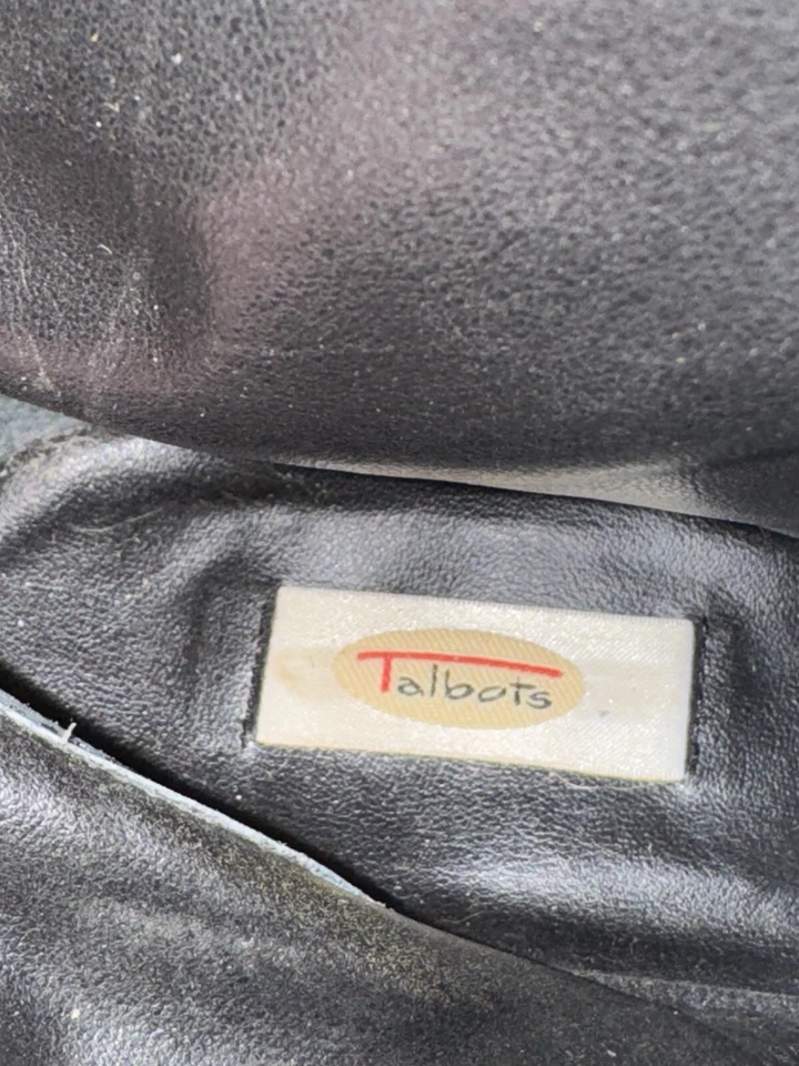 Botas hasta la rodilla Talbots de cuero negro y marrón talla 11 Foto 4 de 4