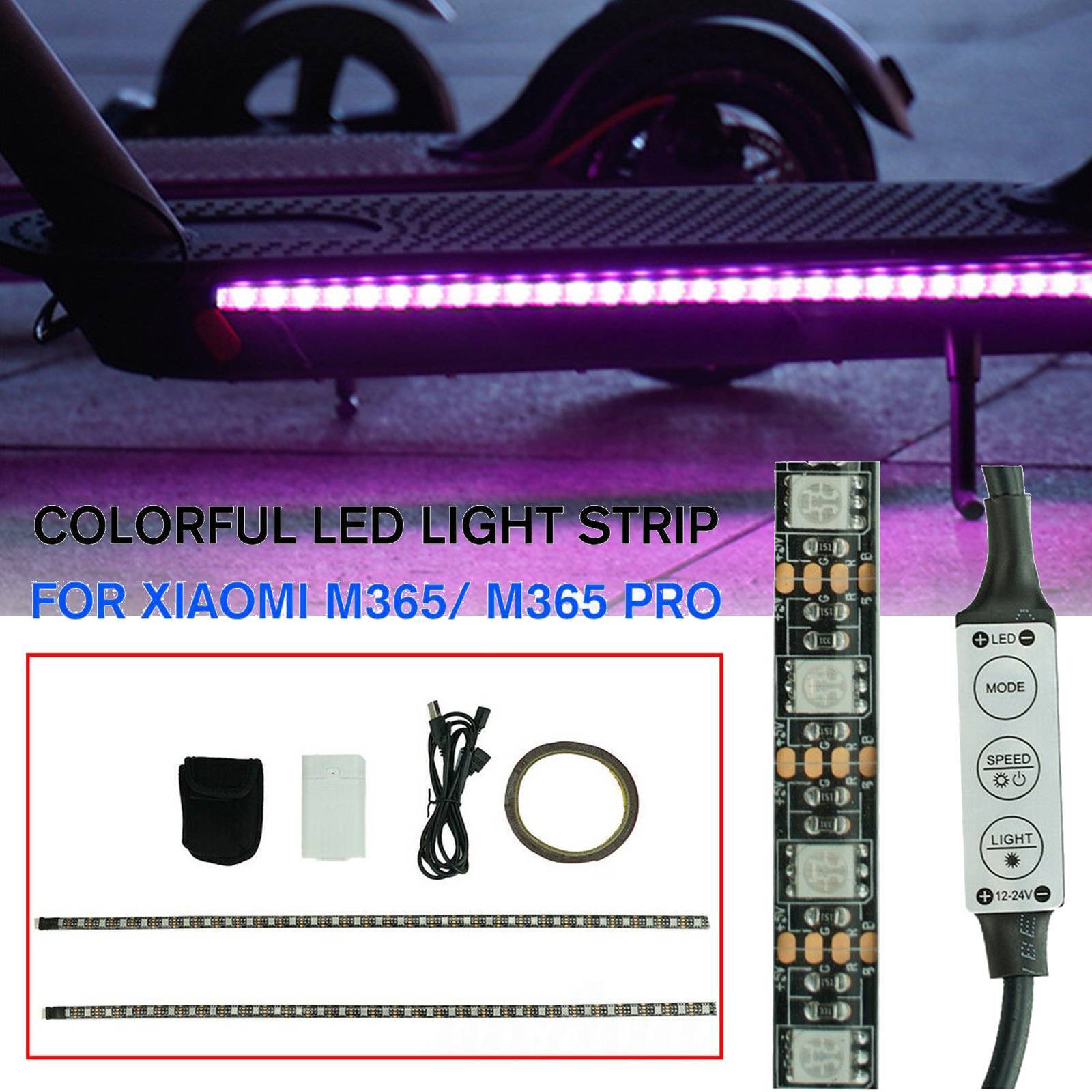 For Xiaomi M365 / M365 Pro Electric Scooter Colorful LED Lig