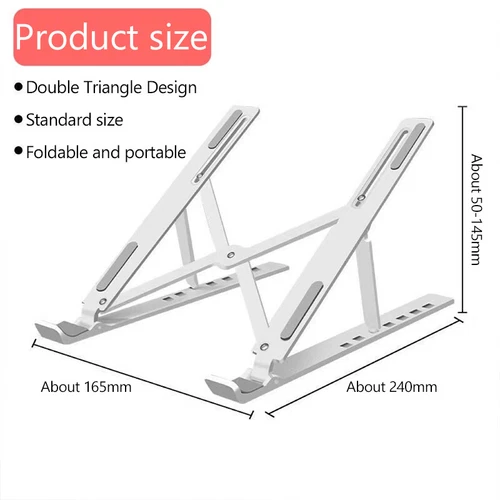 8 Gear Foldable Laptop Stand Holder Portable Bracket Laptop Cooler Accessori _af