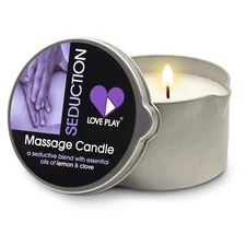 Seduction Massage Oil Candle - LOVE PLAY Aromatherapy with Essential Oils