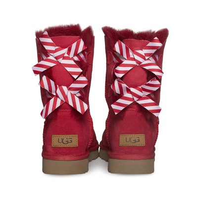 red uggs with bow
