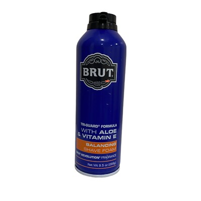 BRUT BRUT REVOLUTION Balancing Shave FOAM DISCONTINUED 9.5 oz Wt ALOE & VITAMIN