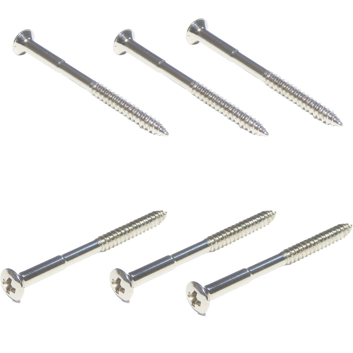 6x Superior P90 Soapbar Pickup screws countersunk 2.5 x 35mm