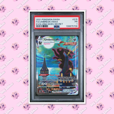 POP 37* PSA 1 Umbreon VMAX 215/203 Evolving Skies English