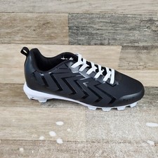 Rawlings Savage Mens Shoes 8.5 D Black White Lace-Up Baseball Cleats