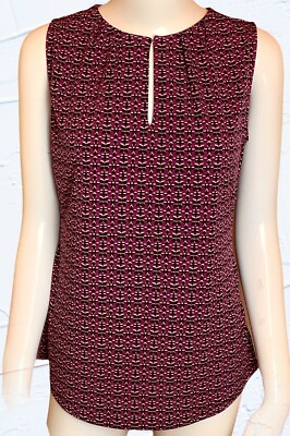 Liz Claiborne Women's Sleeveless Multicolored Geometric Pattern Top S